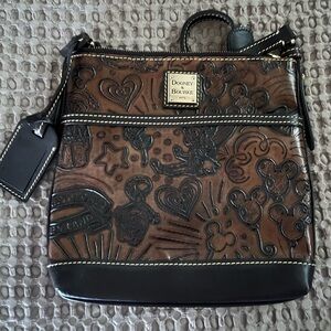 Dooney & Bourke Brown Leather Disney Crossbody Bag
